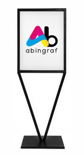 PORTA PANCARTA MGRAF METALICO BLACK 45 x 60CM