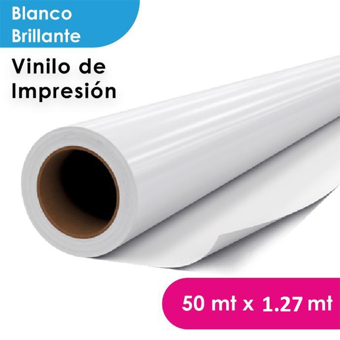 VINILO IMPRESION MGRAF BLANCO BRILLANTE HI-TACK 80/120 1.27 MTS