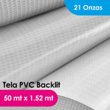 TELA PVC MGRAF BRILLANTE BACKLITE PROTECCION UV 600GRS X 1.52 MTS