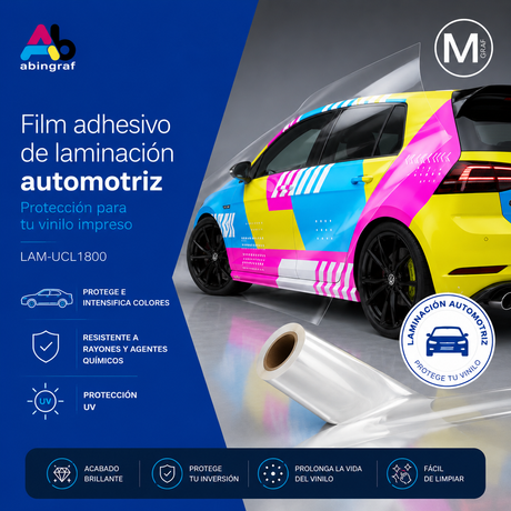 FILM LAMINACION FUNDIDO MGRAF PARA ROTULACION DE VEHICULOS 50mic Y LINER PET 50mic 1.52M