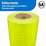 REFLECTANTE ALTA INTENSIDAD PRISMATICO MGRAF FLUORESCENTE YELLOW 5 AÑOS