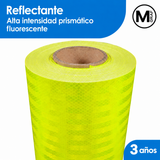 REFLECTANTE ALTA INTENSIDAD PRISMATICO MGRAF FLUORESCENTE YELLOW 3 AÑOS