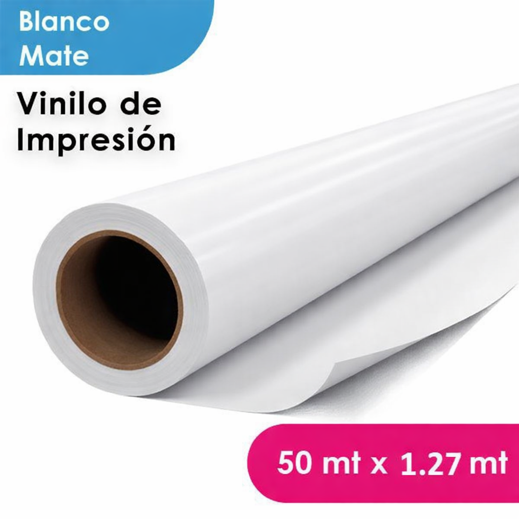 VINILO IMPRESION MGRAF BLANCO MATE HI-TACK 100/140 1.27 MTS