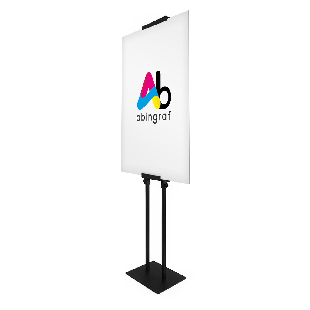 PORTA PANCARTA AJUSTABLE DOBLE CARA MAXIMO 190CMS