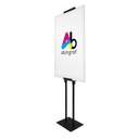 PORTA PANCARTA AJUSTABLE DOBLE CARA MAXIMO 190CMS