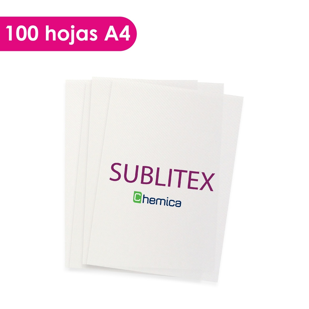 TERMOTRASNFERIBLE IMPRESIÓN CHEMICA SUBLITEX BLANCO RESMA A4 X 100 HOJAS