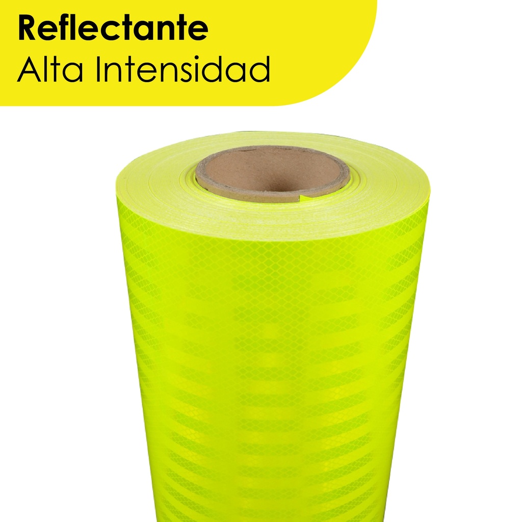 vinilo reflectante grado ingenieria prismatico de alta intensidad color limon amarillo verde fluorescente