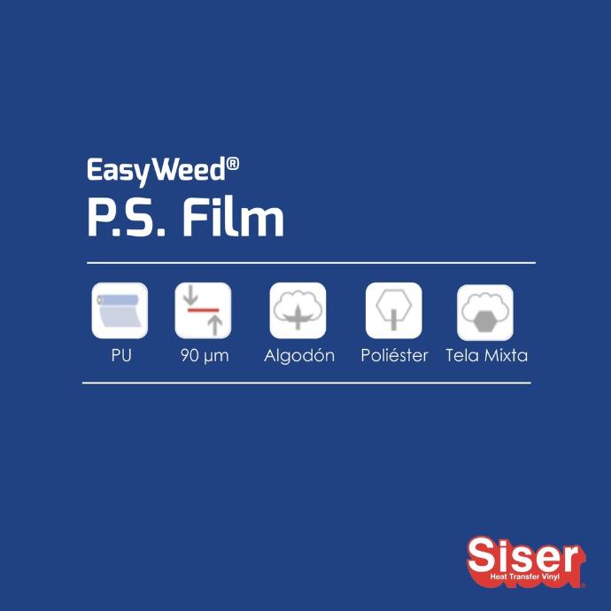 TERMOTRANSFERIBLE CORTE SISER PS FILM - EASY WEED AZUL REY 0.37 MTS