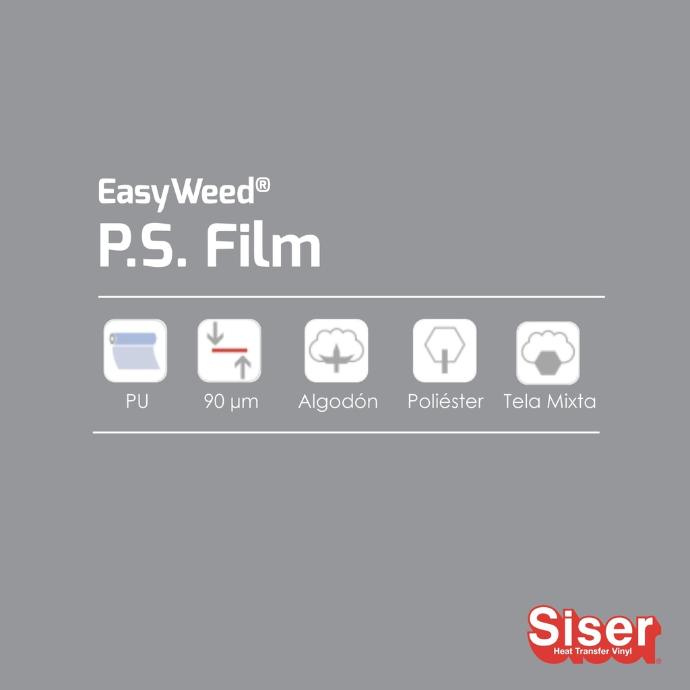 TERMOTRANSFERIBLE CORTE SISER PS FILM - EASY WEED GRIS 0.37 MTS