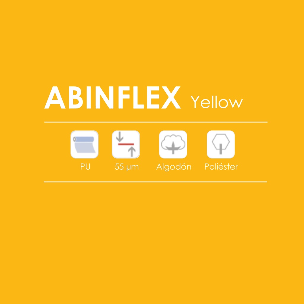 TERMOTRANSFERIBLE CORTE CHEMICA ABINFLEX YELLOW 50CM X 25MTS