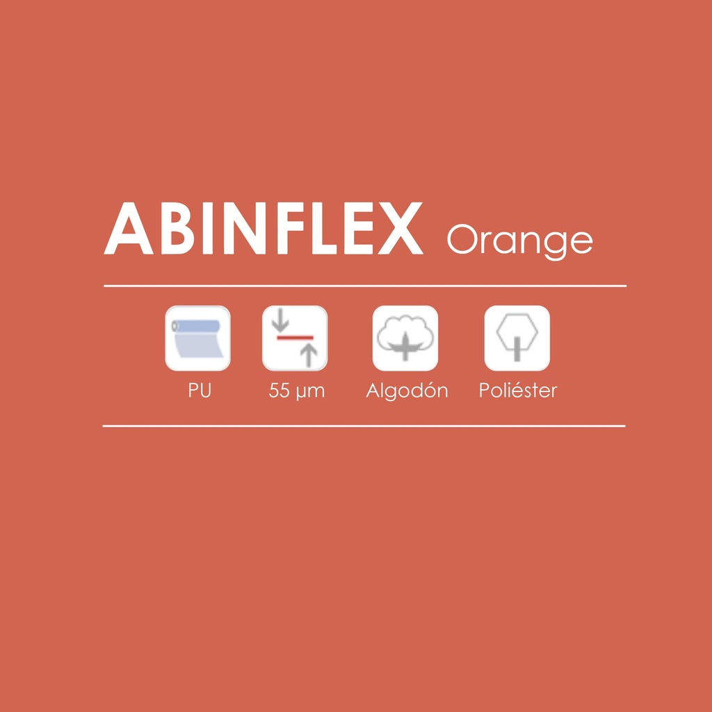 TERMOTRANSFERIBLE CORTE CHEMICA ABINFLEX ORANGE 50CM X 25MTS