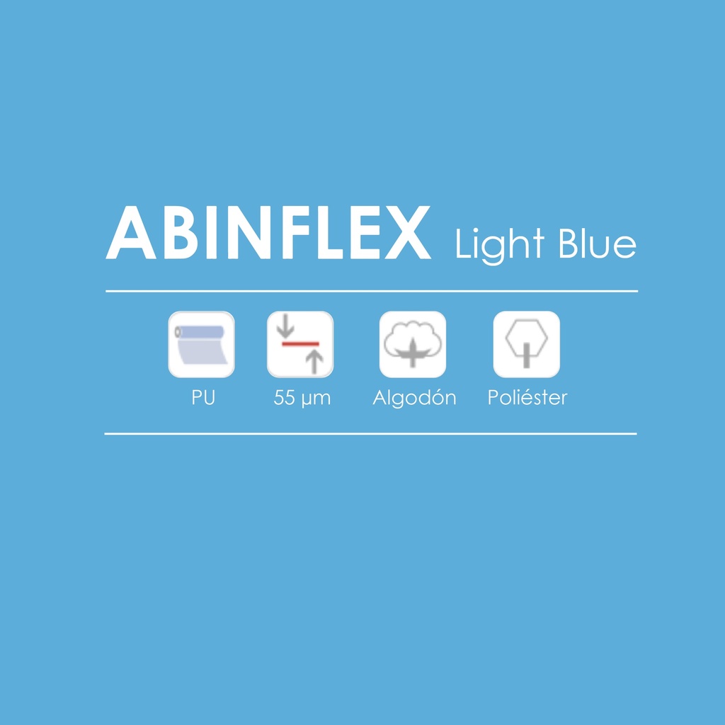 TERMOTRANSFERIBLE CORTE CHEMICA ABINFLEX LIGHT BLUE 50CM X 25MT