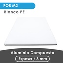 ALUMINIO COMPUESTO ALUKOMP BLANCO PE 3MM/0.18MM M2