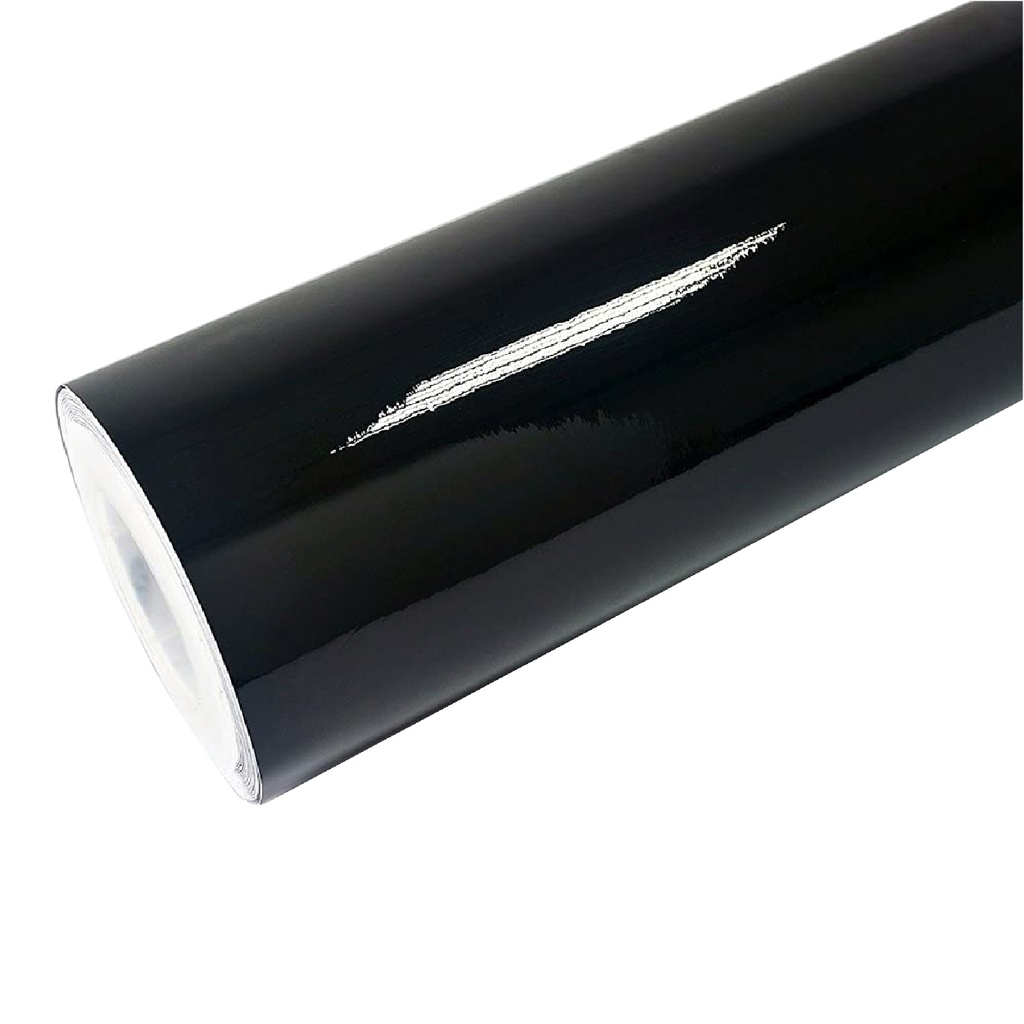 Película de revestimiento de vinilo negro de alto brillo con 3 capas,  cubierta de revestimiento de vinilo negro brillante, estilo fama, tamaño de