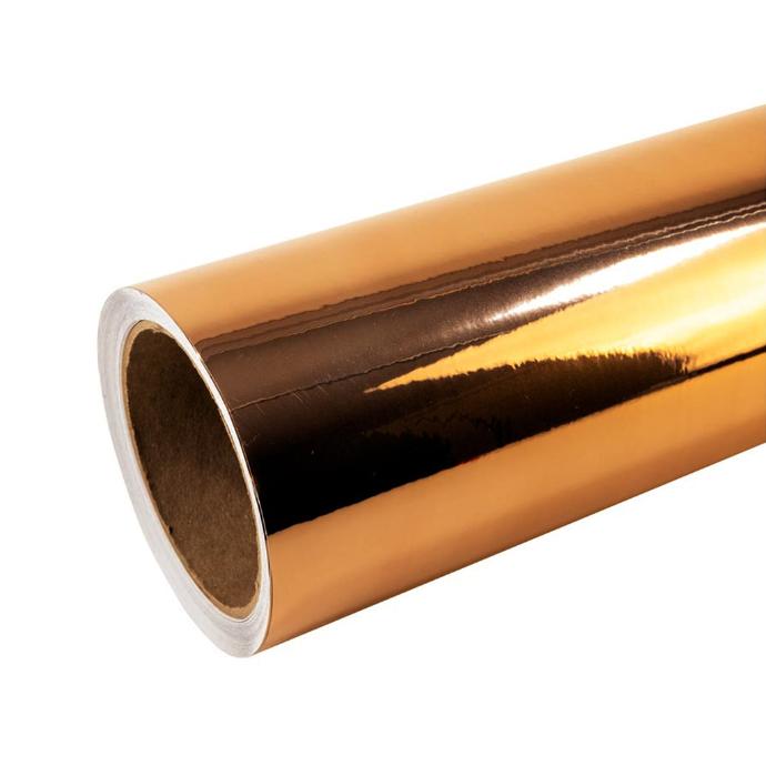 VINILO ADHESIVO DE CORTE METALIZADO MIRROR BRONCE 1.22 X 50MTS