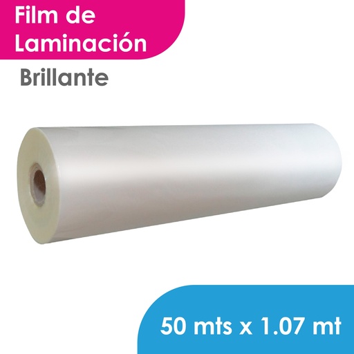 [101510780100] VINILO FILM LAMINACION MGRAF BRILLANTE 80 MIC 1.07 MTS X 50 MTS