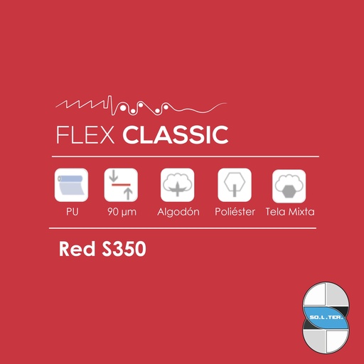 [301005011350] TERMOTRANSFERIBLE CORTE SOLTER CLASSIC ROJO S350 0.50 MTS