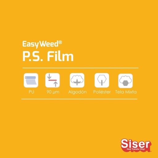 [301015211005] TERMOTRANSFERIBLE CORTE SISER PS FILM - EASY WEED AMARILLO SOL 1.50 MTS