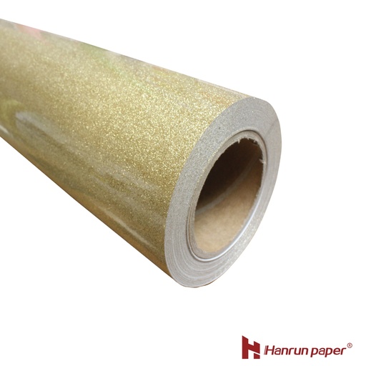 [301050102106] TERMOTRANSFERIBLE CORTE HANRUN GLITTER GOLD G021. 050 MTS.