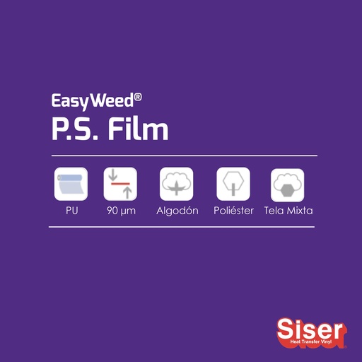 Vinilo textil Siser PS Film  50cm de ancho ¡Más de 60 colores!