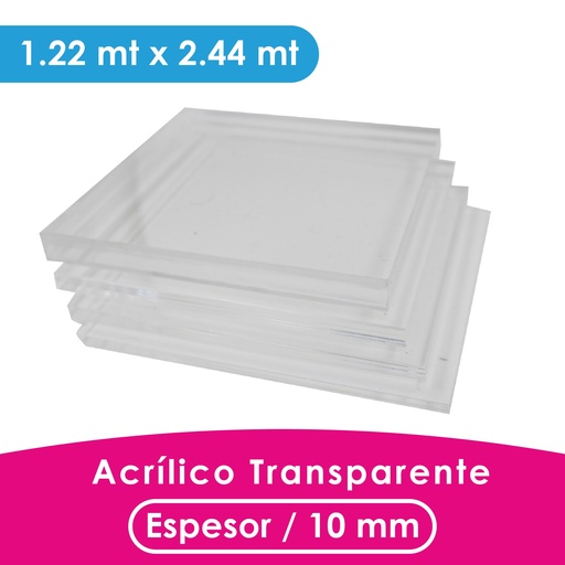 [403010126247] ACRILICO MGRAF TRANSPARENTE FUNDIDO 10MM LINER PLASTICO 1.22X2.44 MTS