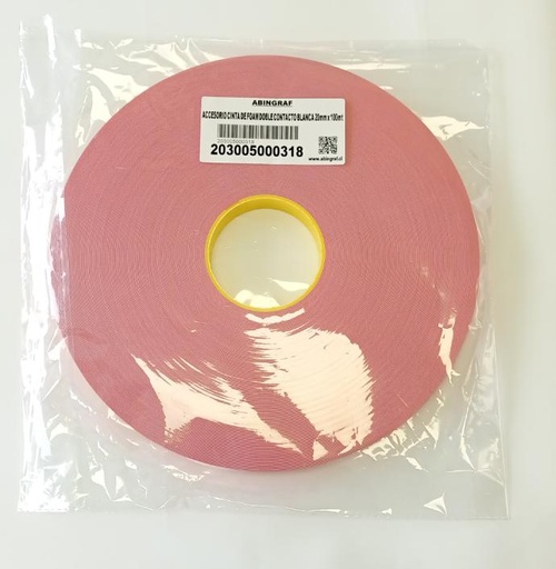 [203005000318] ACCESORIO CINTA DE FOAM DOBLE CONTACTO BLANCA/RED 20mm x 100mt