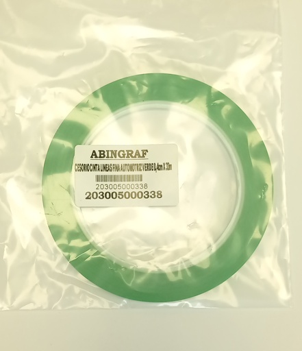 [203005000338] ACCESORIO CINTA LINEAS FINA AUTOMOTRIZ VERDE 0,4cm X 33mt